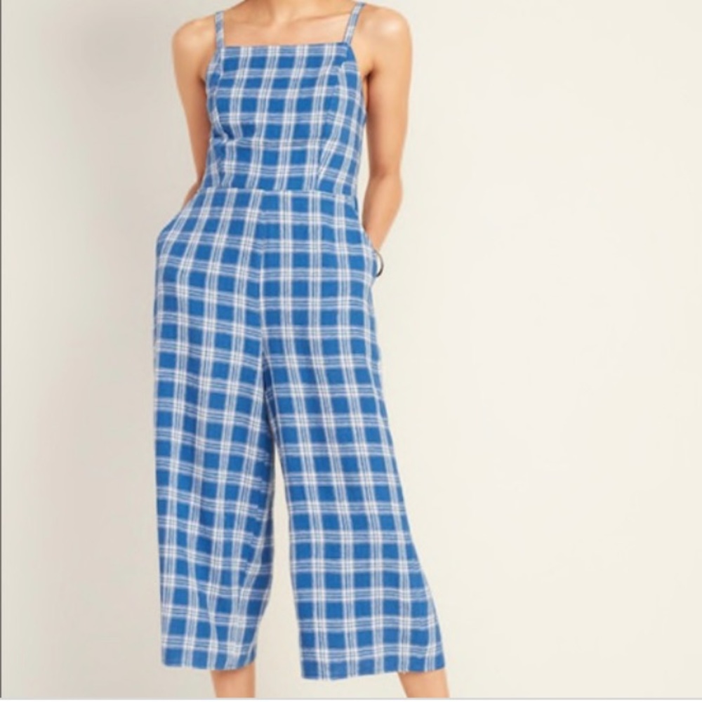 NWT Gingham Jumpsuit